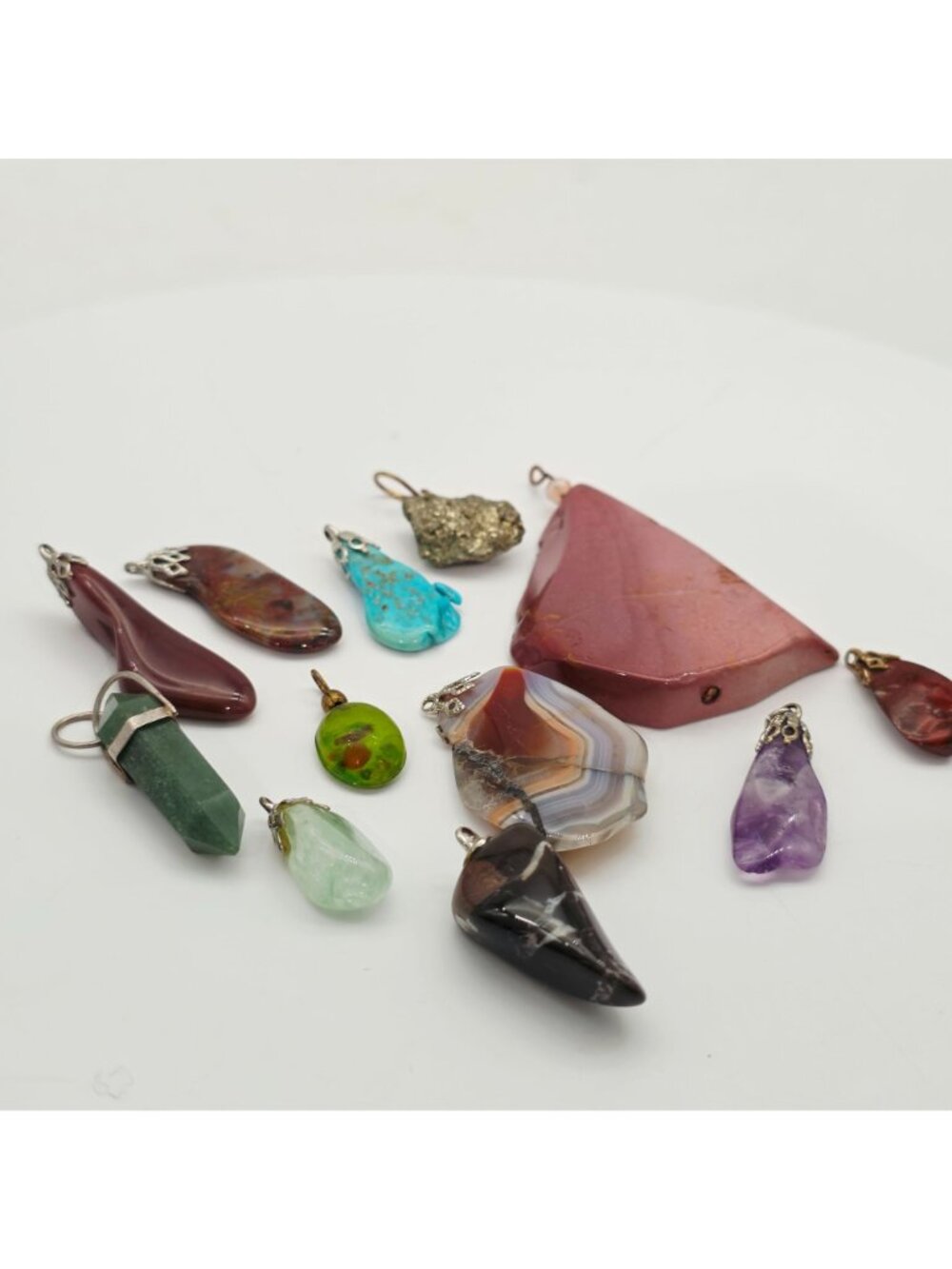 Mixed Gemstone Pendant Lot For Jewelry Making Or Crafting - Picture 7 of 8